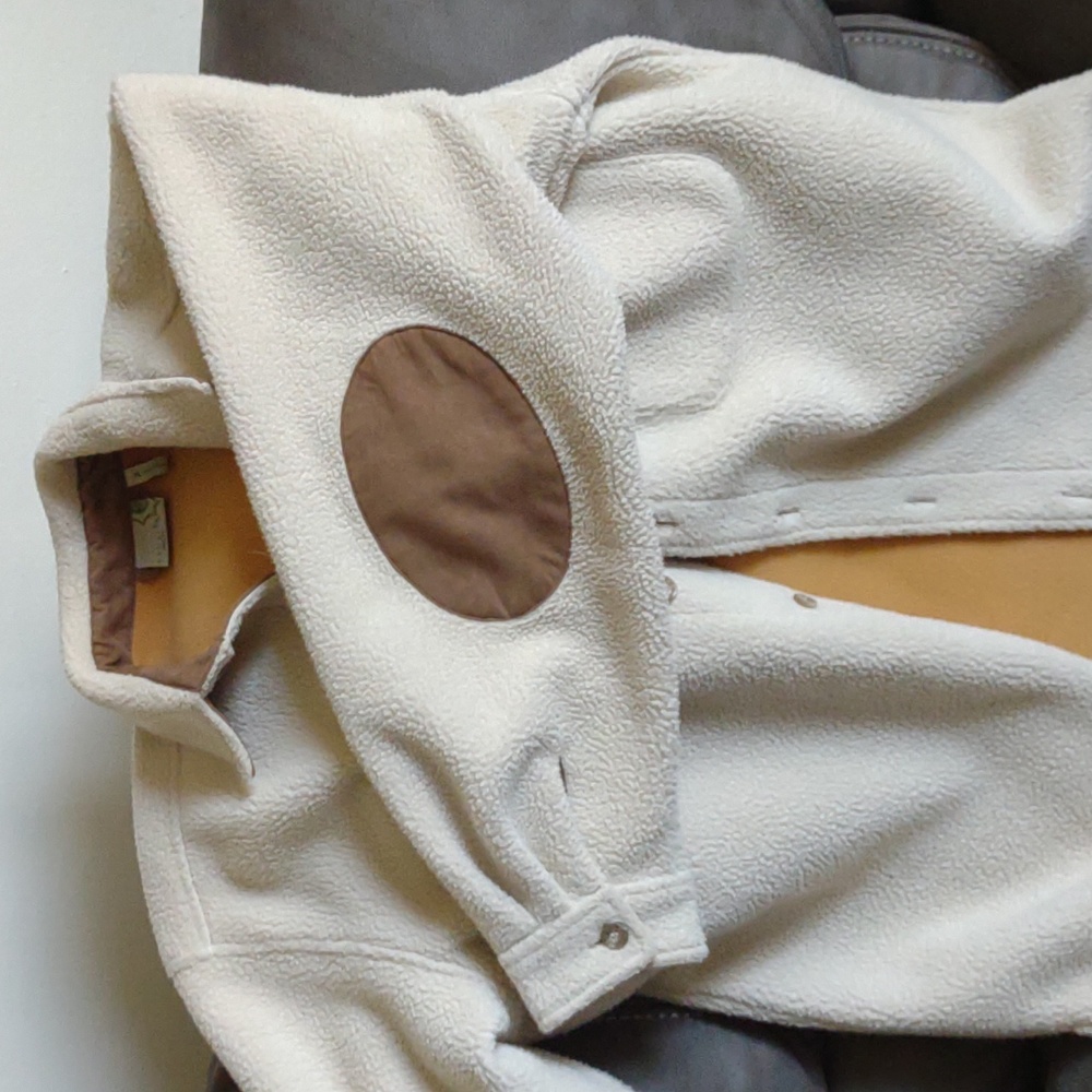 Sahalie Sherpa Leather Patch Jacket